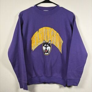 Vintage 90s Washington Huskies Sweatshirt TNT UW Crewneck Youth XL Adult S USA